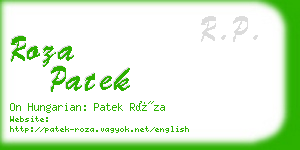 roza patek business card